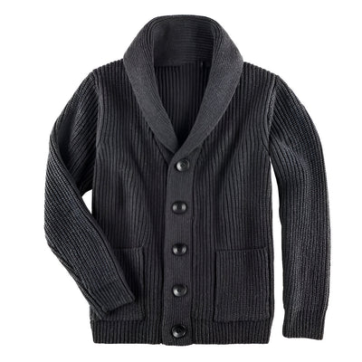 Archibald | Men's Ribbed Shawl Collar Cardigan