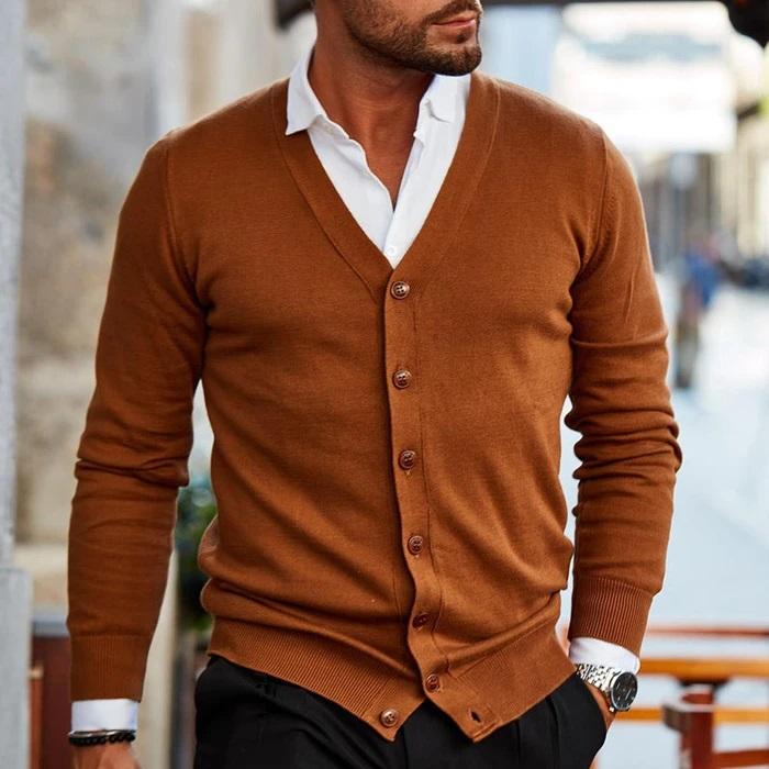 Adrian | Men's Cardigan Knitted Button Up