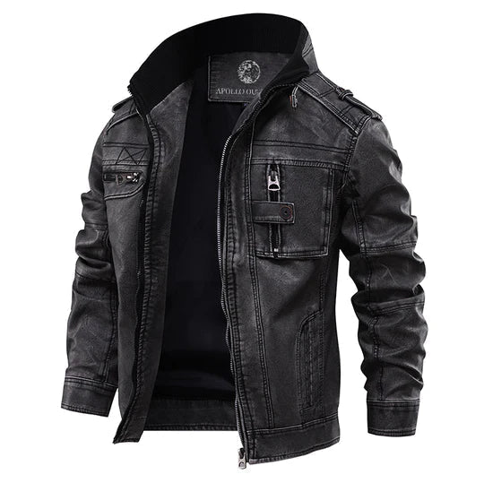 Alaric | Men's Leather Jacket Biker Faux