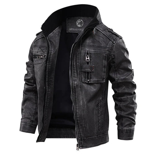 Alaric | Men's Leather Jacket Biker Faux