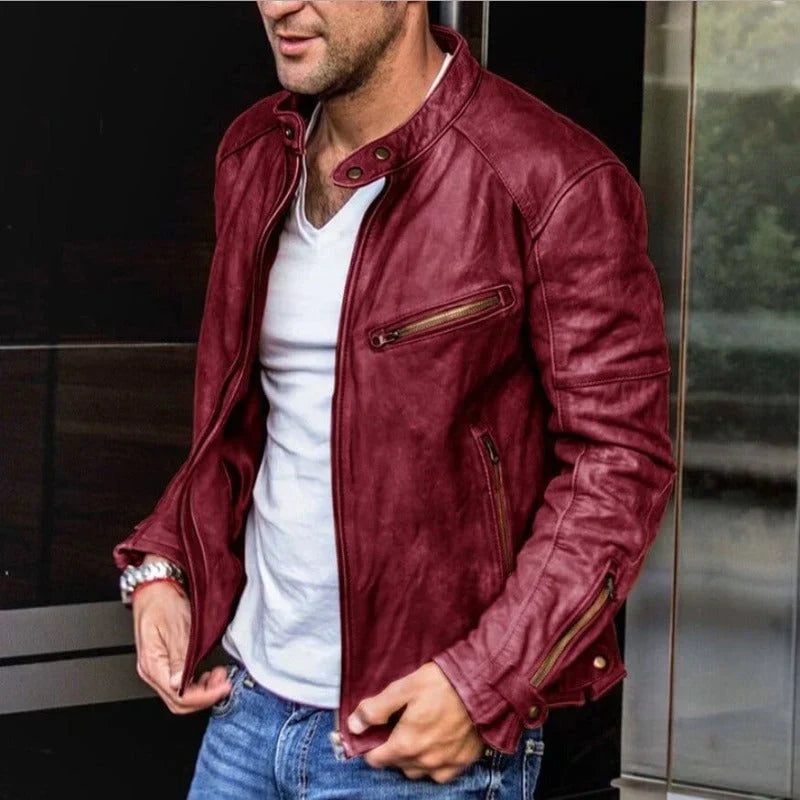 Ambrose | Men's Leather Jacket Biker Bomber