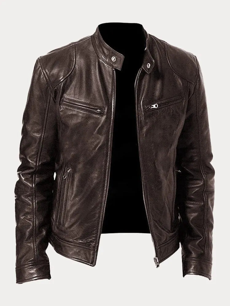 Archer | Men's Leather Jacket Biker Bomber Faux