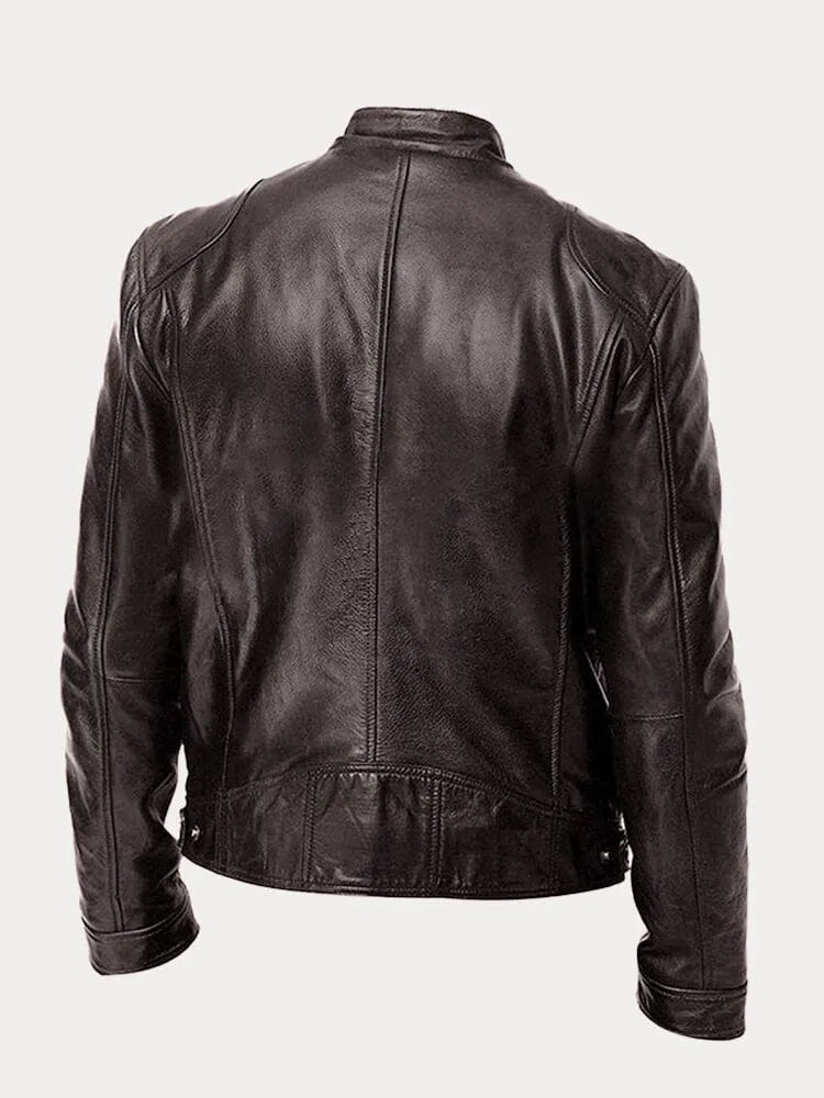 Archer | Men's Leather Jacket Biker Bomber Faux