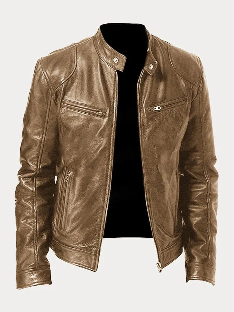 Archer | Men's Leather Jacket Biker Bomber Faux