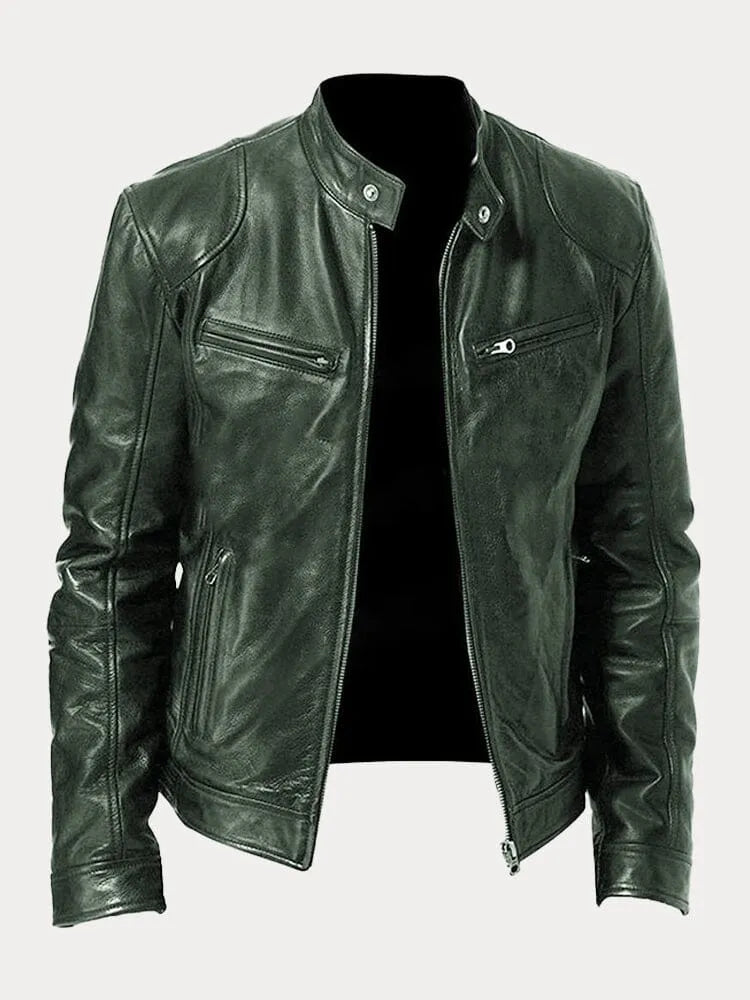Archer | Men's Leather Jacket Biker Bomber Faux