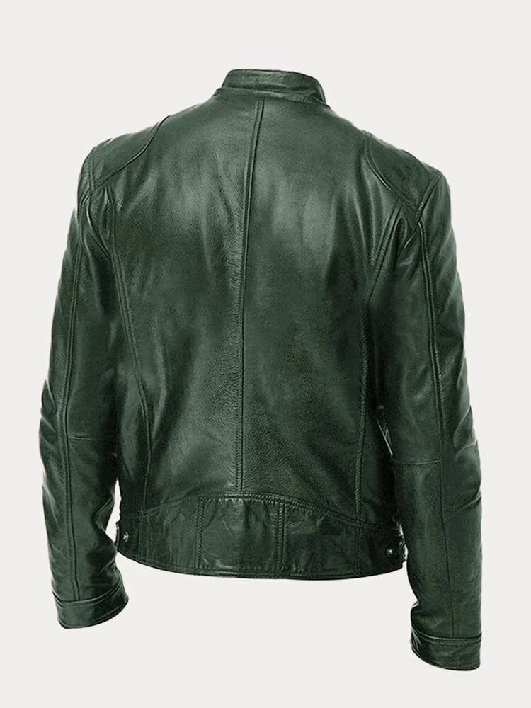 Archer | Men's Leather Jacket Biker Bomber Faux