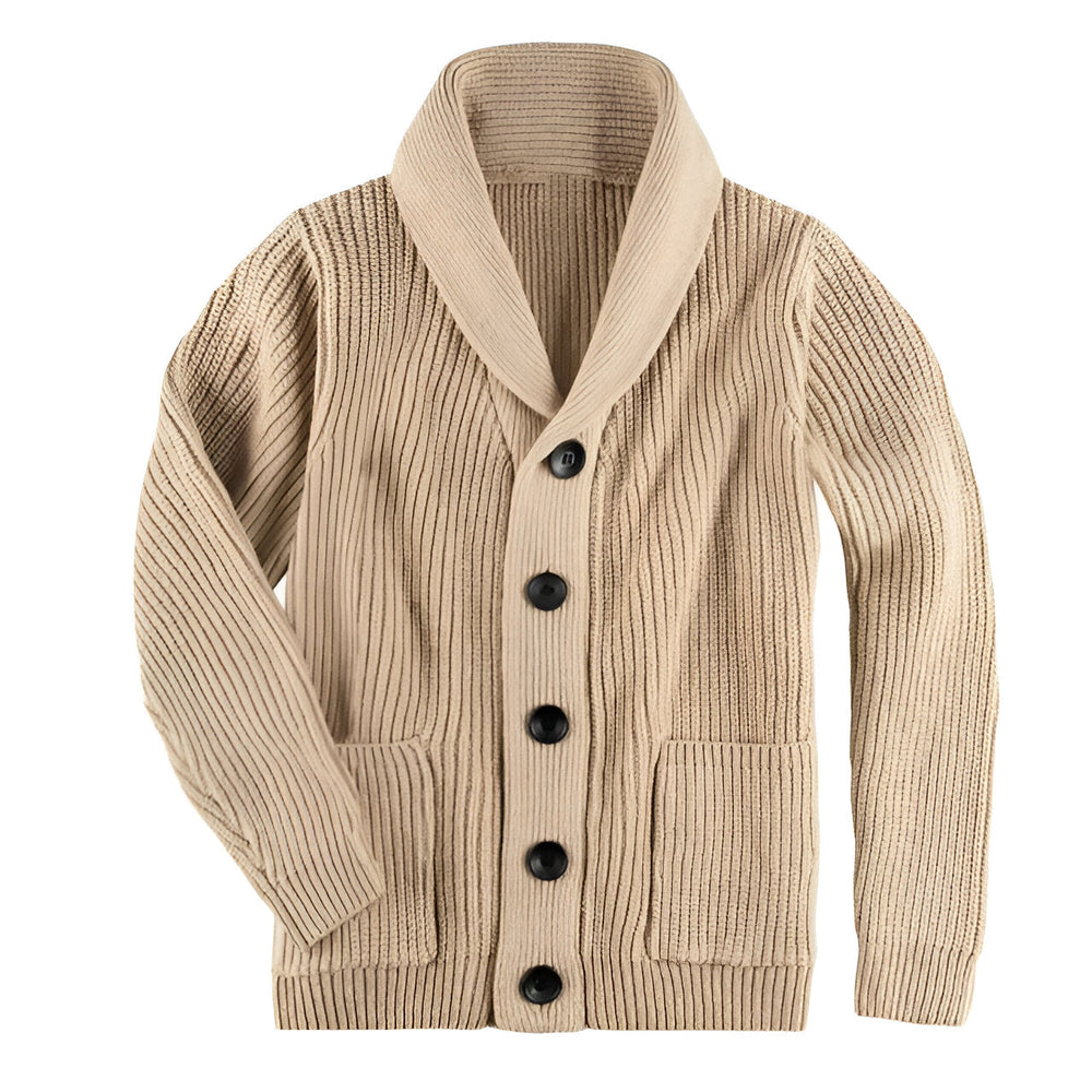 Archibald | Men's Cable Knit Cardigan Button Up