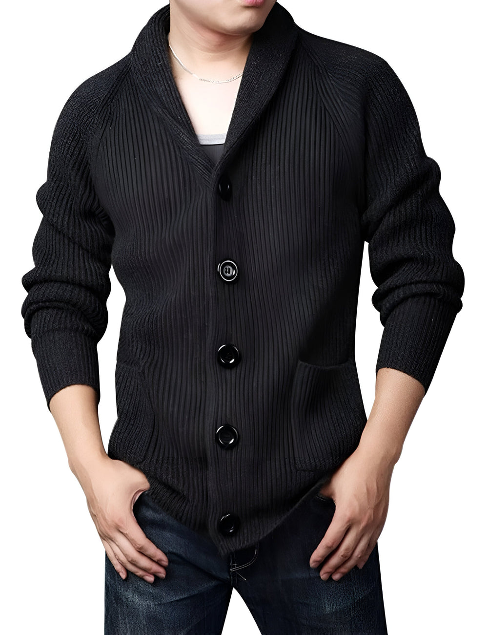 Archibald | Men's Cable Knit Cardigan Button Up