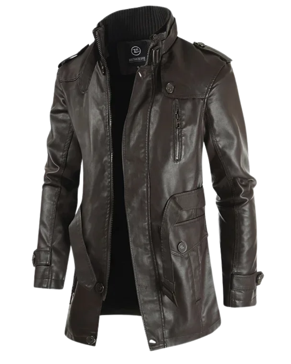 Arlo | Men's Leather Biker Jacket Long Coat
