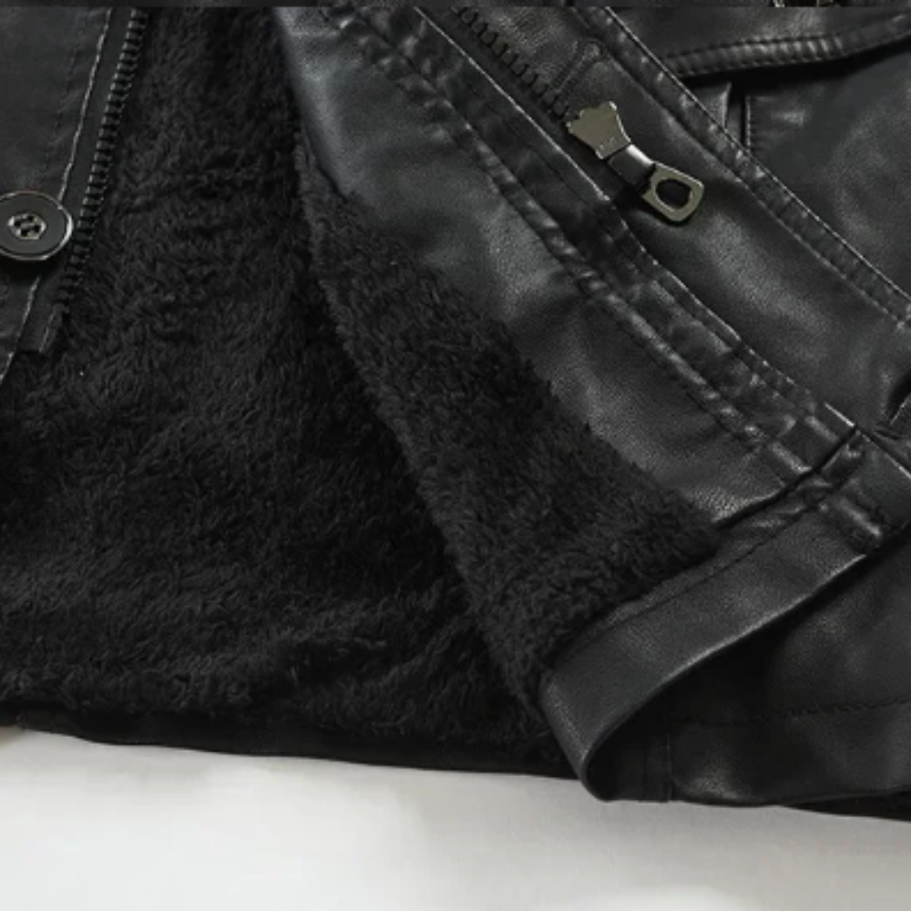 Arlo | Men's Leather Biker Jacket Long Coat