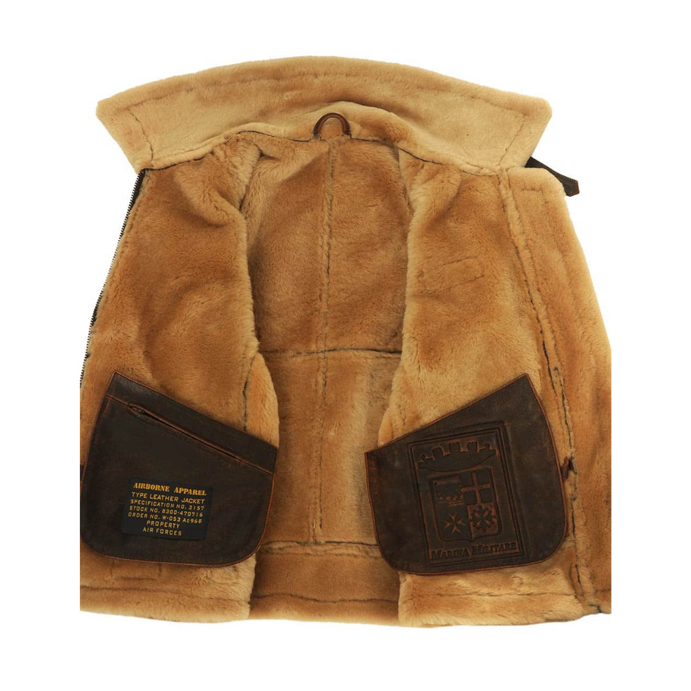 Asher | Men's Leather Bomber Jacket Aviator