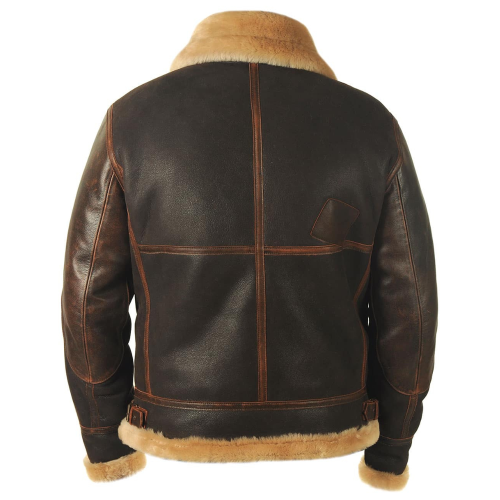 Asher | Men's Leather Bomber Jacket Aviator