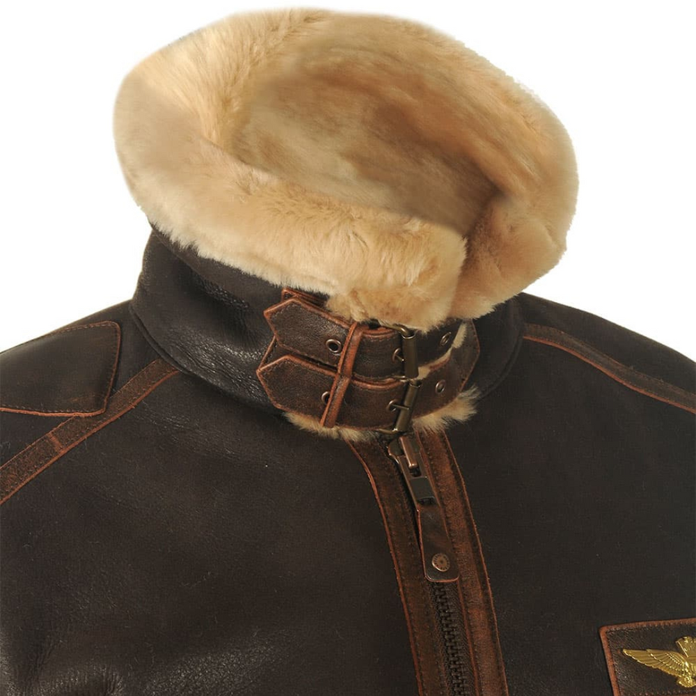Asher | Men's Leather Bomber Jacket Aviator
