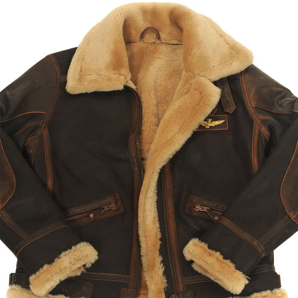 Asher | Men's Leather Bomber Jacket Aviator