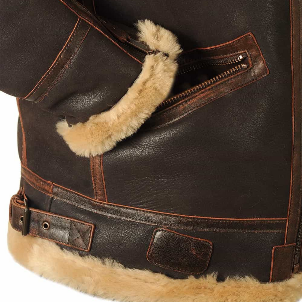 Asher | Men's Leather Bomber Jacket Aviator