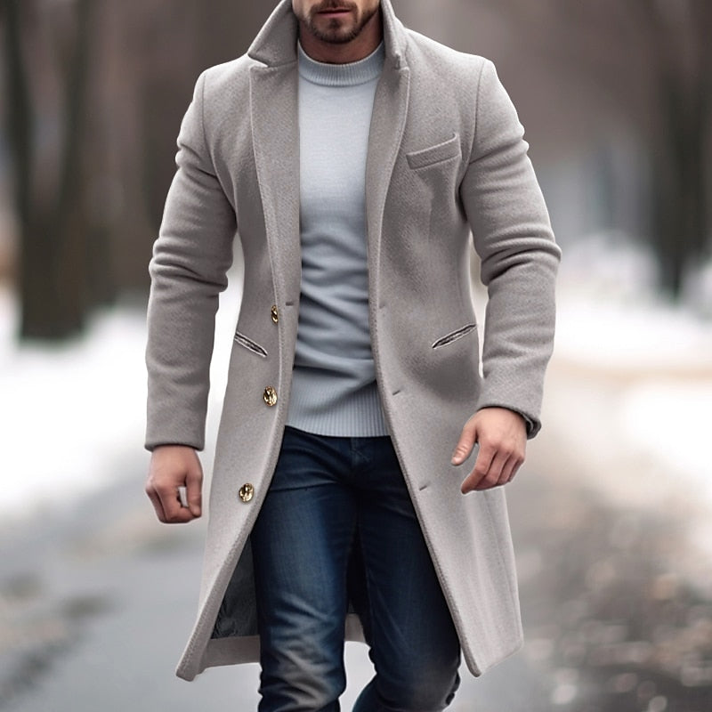 August | Men's Coat Trench Overcoat