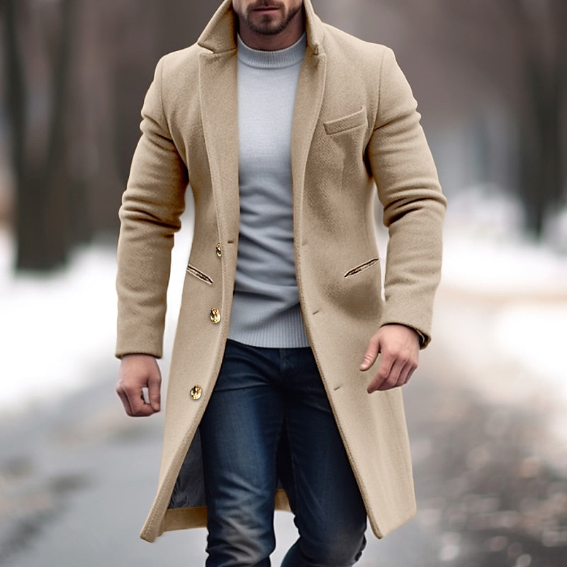 August | Men's Coat Trench Overcoat