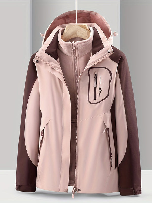Edith | Women's 3 In 1 Waterproof Rain Jacket Hooded
