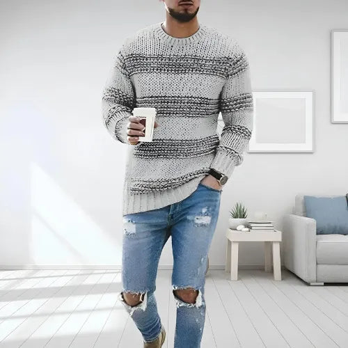 Edmund | Men's Striped Jumper Knitted