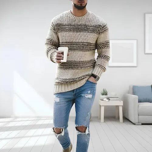 Edmund | Men's Striped Jumper Knitted