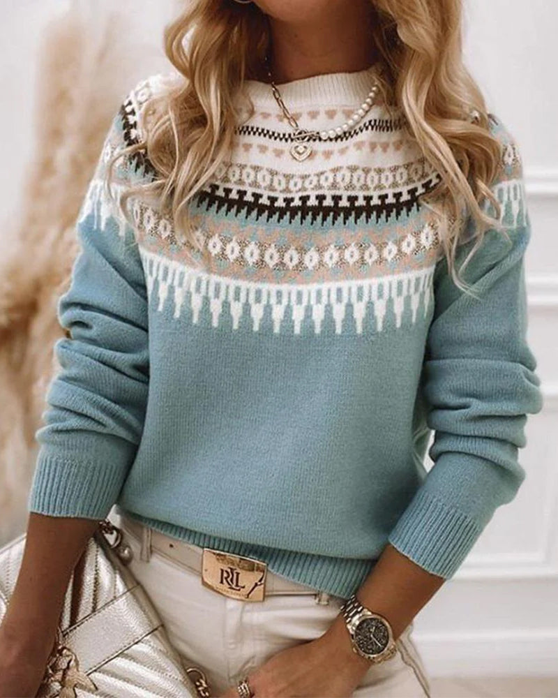 Eulalia | Women's Fair Isle Nordic Knitted Jumper