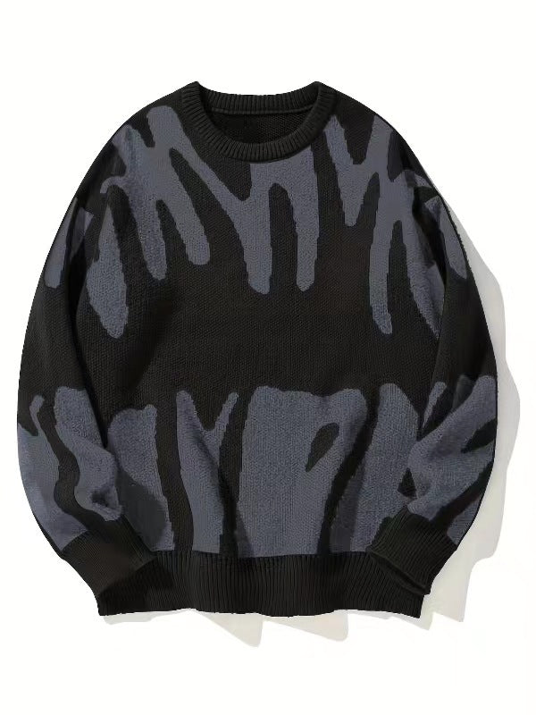 Everett | Men's Crew Neck Jumper Knitted Striped