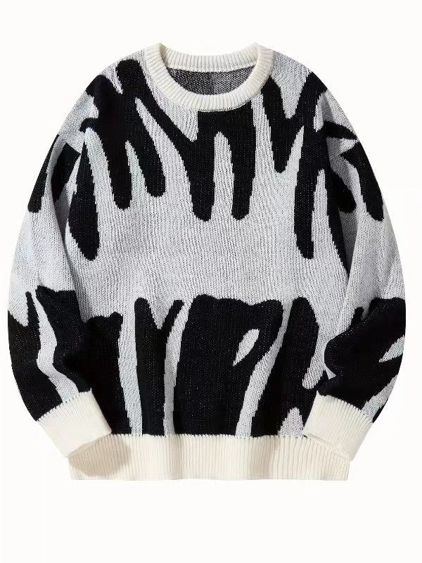 Everett | Men's Crew Neck Jumper Knitted Striped