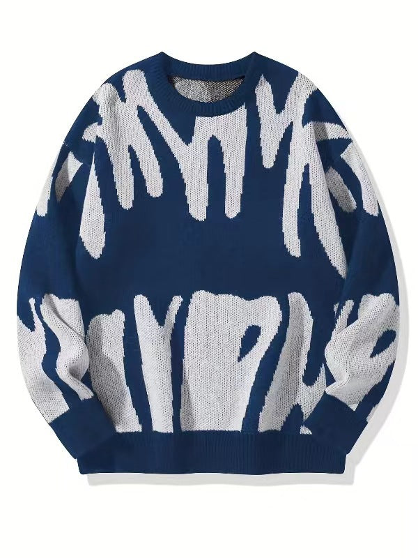 Everett | Men's Crew Neck Jumper Knitted Striped