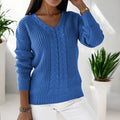 Fiona | Women's Cable Knit V Neck Jumper