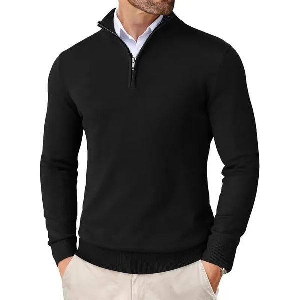 Fletcher | Men's Half Zip Jumper Cotton Knitted