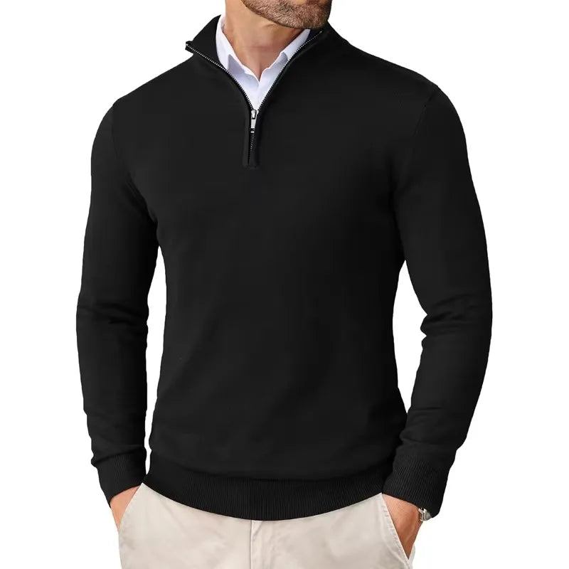 Fletcher | Men's Half Zip Jumper Cotton Knitted