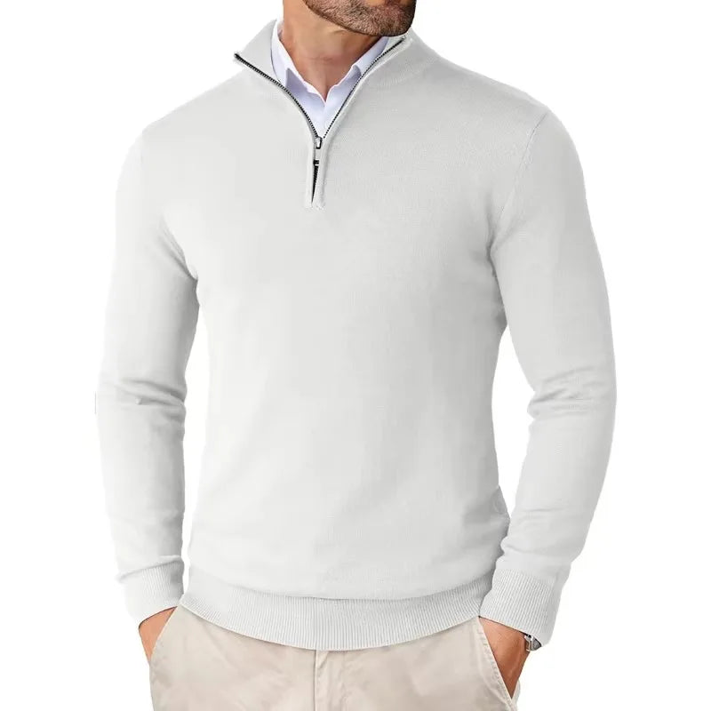 Fletcher | Men's Half Zip Jumper Cotton Knitted