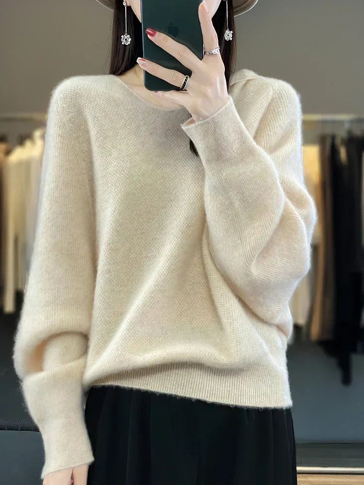 Fleur | Women's Hooded Soft Knit Jumper