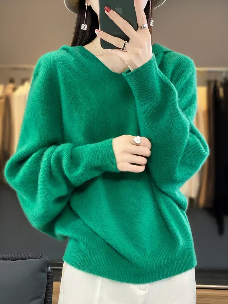 Fleur | Women's Hooded Soft Knit Jumper
