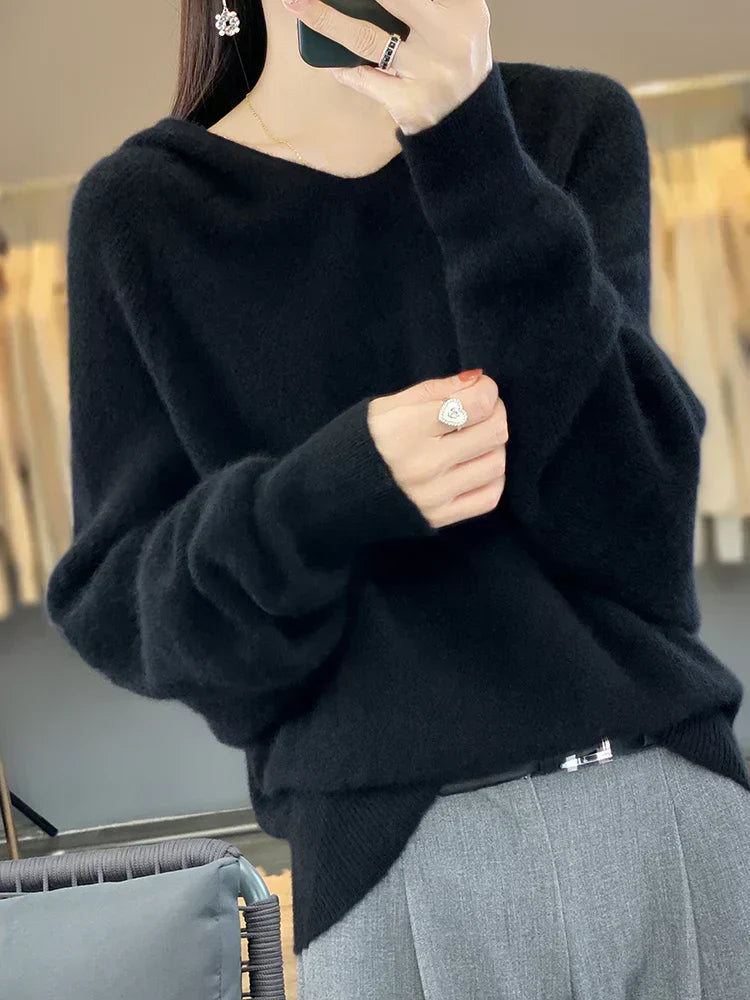 Fleur | Women's Hooded Soft Knit Jumper