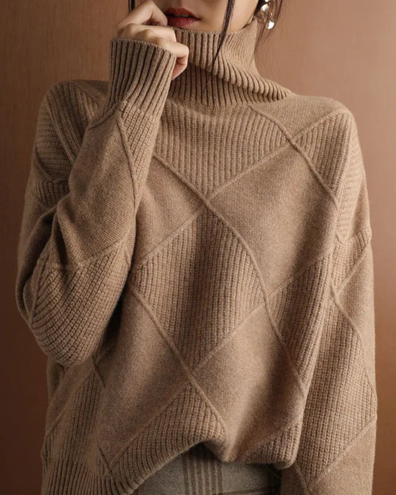 Frances | Women's Roll Neck Soft Knit Jumper