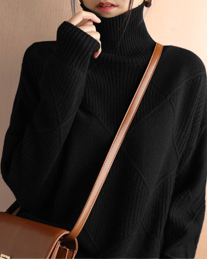Frances | Women's Roll Neck Soft Knit Jumper