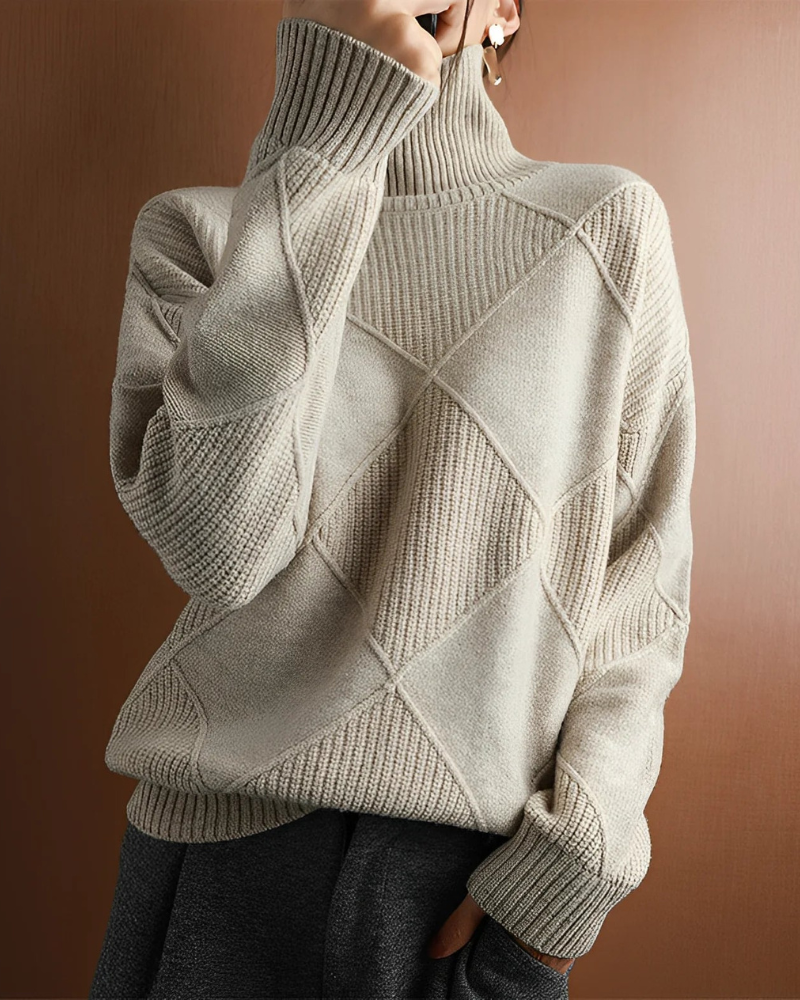 Frances | Women's Roll Neck Soft Knit Jumper