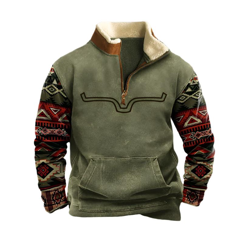 Franklin | Men's Half Zip Jumper Knitted Funnel Neck