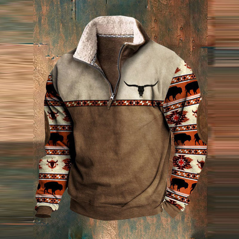 Franklin | Men's Half Zip Jumper Knitted Funnel Neck