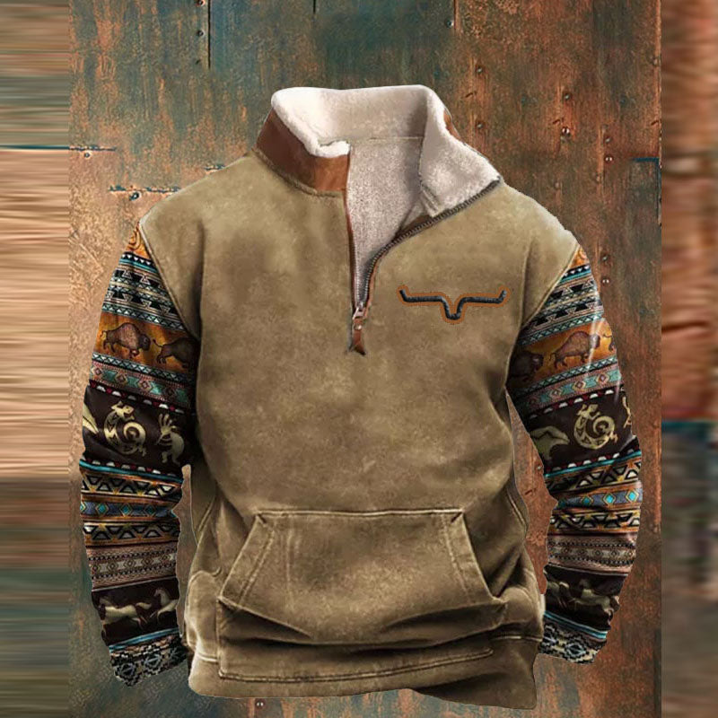 Franklin | Men's Half Zip Jumper Knitted Funnel Neck