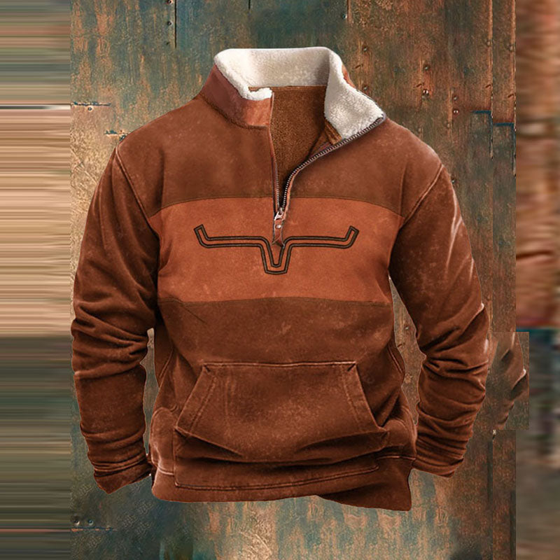 Franklin | Men's Half Zip Jumper Knitted Funnel Neck