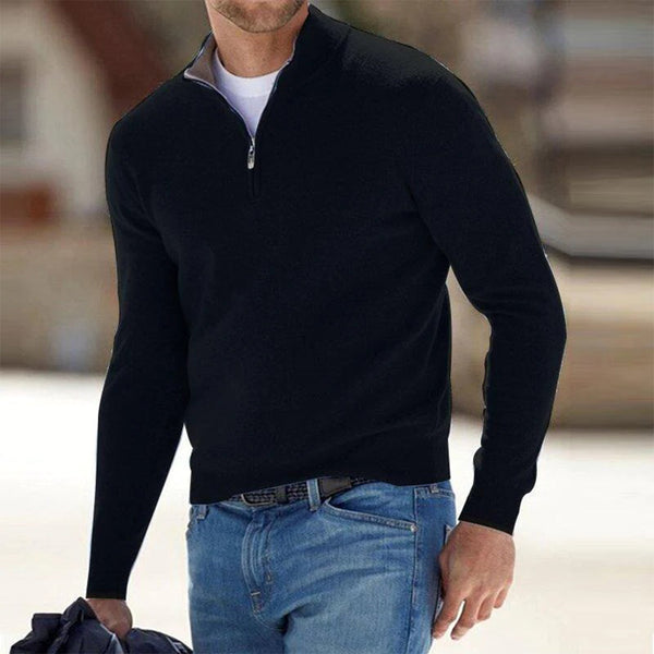 Gregor | Men's Funnel Neck Half Zip Jumper Knitted