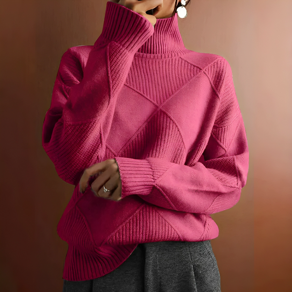Greta | Women's Knitted Roll Neck Jumper Soft Knit