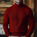Hadrian | Men's Ribbed Polo Neck Jumper Knitted