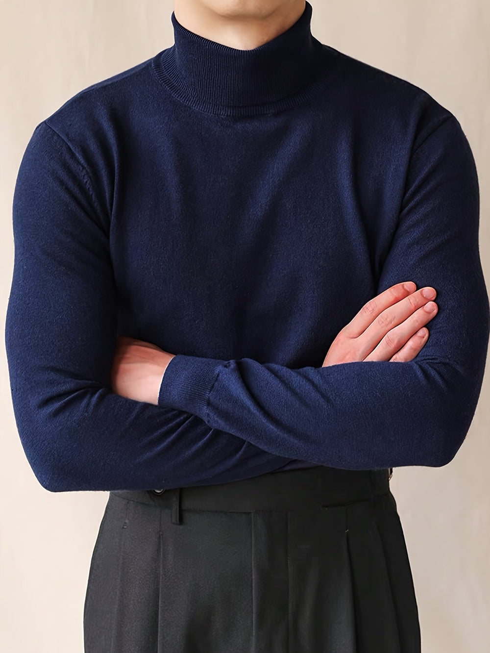 Hamish | Men's Roll Neck Jumper Fine Knit