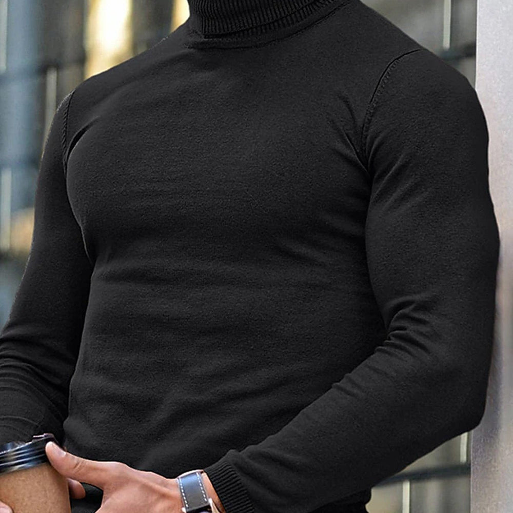 Hamish | Men's Roll Neck Jumper Fine Knit
