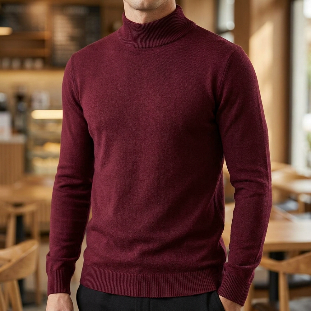 Harvey | Men's Fine Knit Roll Neck Jumper