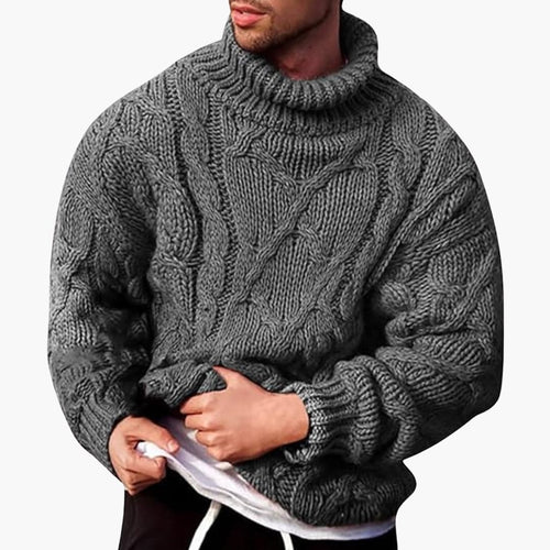 Heath | Men's Cable Knit Roll Neck Jumper