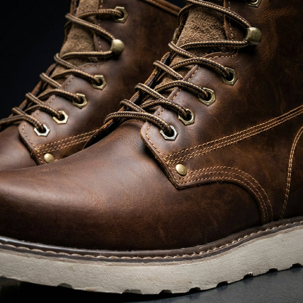 Ingram | Men's Leather Boots Lace Up Ankle